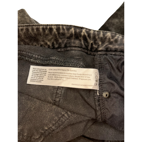 Eileen Fisher Velveteen Mineral Washed Skinny Jeans Black Gray 12 - Picture 5 of 10